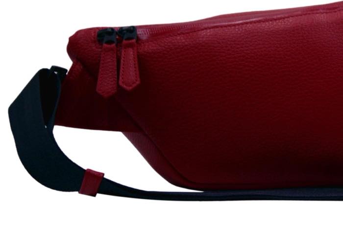 未使用級 GEMER 本革 3Dレザー ボディバッグ 赤 ウエストバッグ BODY BAG / RED - Sサイズ | GEMER（ジェマー） | ボディバッグ
